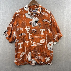 Reyn Spooner Texas Longhorns Hawaiian Shirt Large Orange Short Sleeve Button Up - Picture 1 of 14