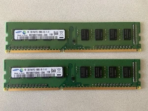 4GB DDR3 Samsung 2x2 RAM Sticks, PC3-10600U-09-11-A1 - Picture 1 of 2