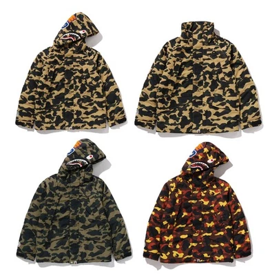 A BATHING APE Men's 1ST CAMO SHARK SNOWBOARD JACKET 1L80141002 z - Image 1 of 4