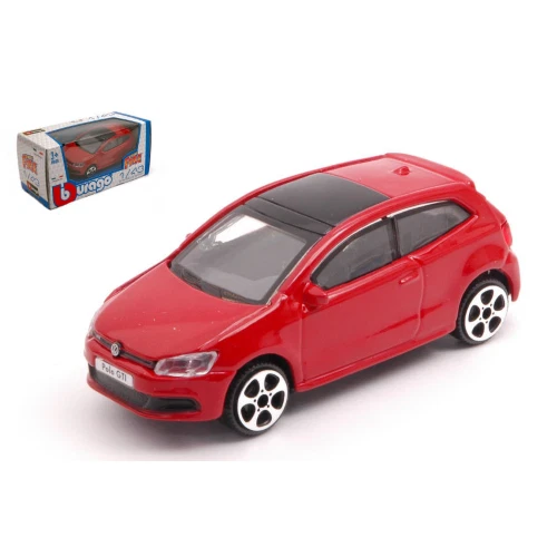 VW POLO GTI MARK 5 RED 1:43 Burago Auto Stradali Modellino Nuovo - Immagine 1 di 1