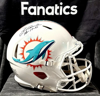 Larry Csonka 亲笔签名全尺寸头盔现场正品迈阿密海豚队 — 第 1/4 张图片