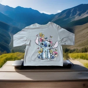 Women’s Disney Lilo & Stitch Sweater Size XL Disney Park Flower & Garden Hoodie - Picture 1 of 24