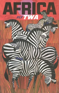 Póster publicitario de viaje vintage de África TWA - Imagen 1 de 1