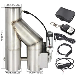 2" 50.8mm Dual Electric Exhaust Valve System w/Remote Control Kit - Picture 1 of 7