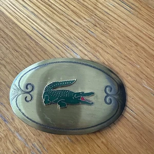 Vintage Lacoste Gürtelschnalle Krokodil Logo -g8 - Bild 1 von 4