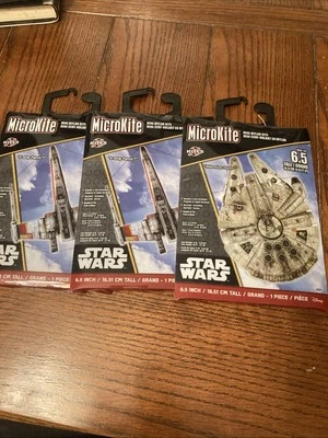 Star Wars Cometa Micro Mylar 6.5” Cometa Halcón Milenario y 2 X-Wing-Lote de 3 Foto 1 de 4