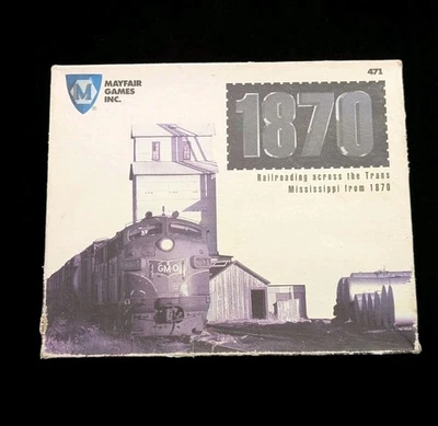 1870, Mayfair Games (1992) 18xx Train Game Complete Punched Excellent  - Image 1 of 4