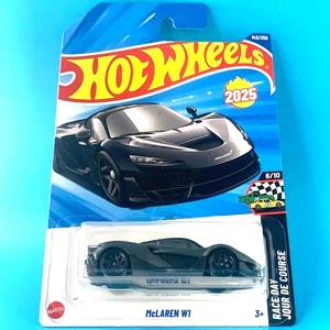 HOT WHEELS 2025 McLAREN W1 SATIN GRAPHITE GREY 142/250 JBC17 RACE DAY NEW MODEL - Picture 1 of 3
