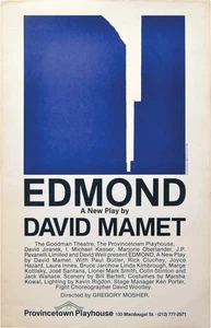 David Mamet EDMOND Original poster from New York off-Broadway debut 1982 #102064 - Picture 1 of 1
