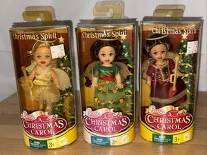 Barbie Christmas Carol Christmas Spirit Past Present Future 2008 conjunto de 3 muñecas nuevo - Imagen 1 de 11