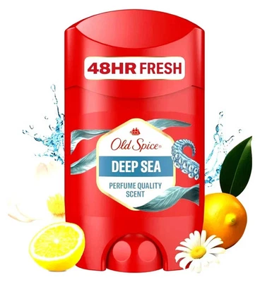 Old Spice Deep Sea Deodorant Stick 50ml 48 Hour Freshness Ocean Breeze Scent Men