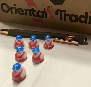 6er Set kleine Micro Patriotische USA Gummienten - Enten Oriental Trading - Bild 1 von 3
