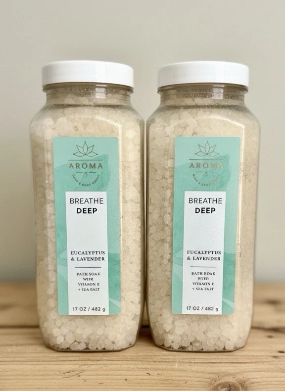 2 Bath & Body Works 香气呼吸深桉树和薰衣草豪华浸泡盐 — 第 1/1 张图片