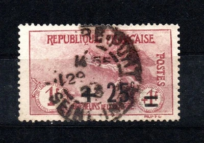 France 1922 old overprinted War-stamp 1 Franc (Michel 150) nice used - Image 1 of 2