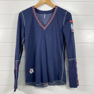 Alp-n-Rock Ski USA Pullover Damen Medium bestickt Schneeflocke Edelweiß Oberteil - Bild 1 von 13