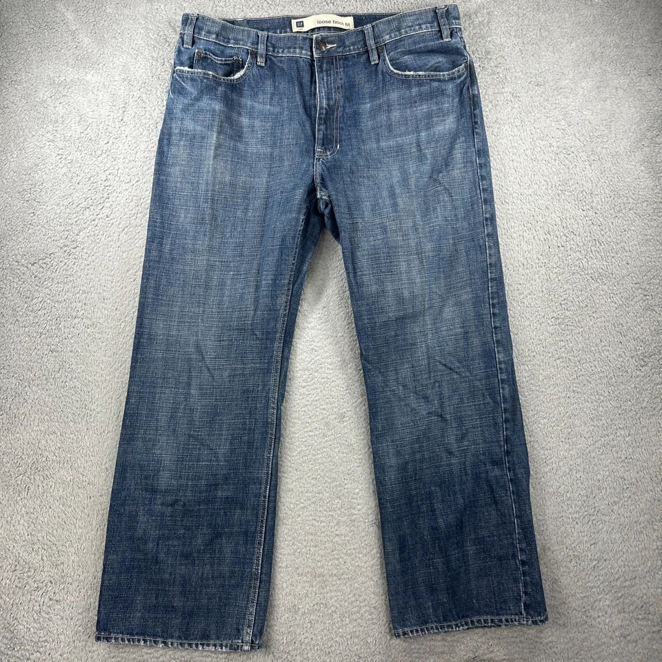 Gap Jeans Mens 40x30* Blue Denim Pants Loose Boot Fit Y2K Baggy Relaxed Wide Leg - Image 1 of 4