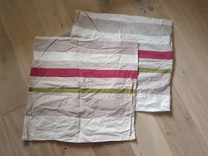 IKEA 2x Kopfkissenbezüge 60 x 60 cm beige Streifen Baumwolle - Bild 1 von 1