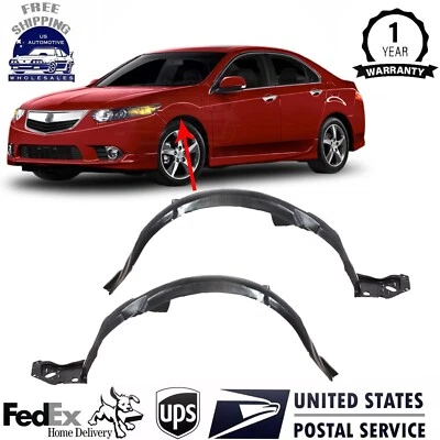 New Front Fender Liners Driver and Passenger Side For 2009-2014 Acura TSX - Image 1 of 4