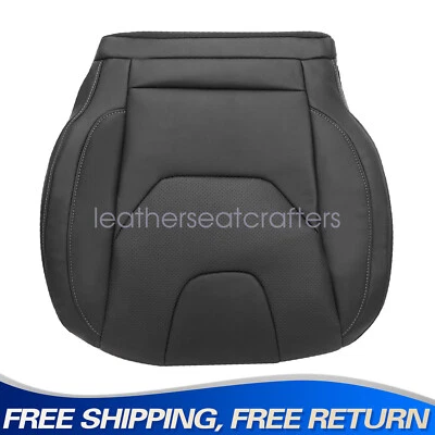 Cubierta de asiento de cuero inferior de pasajero de titanio negra para Ford Fusion 13 2014-2017 Foto 1 de 4