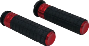 Arlen Ness Speedliner Red Cable Handlebar Hand Grips 1980-2022 Harley Davidson - Picture 1 of 2