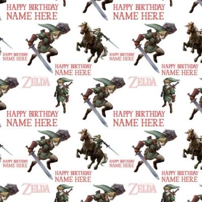 HOT OFF THE PRESS GIFTING LTD PERSONALISED HAPPY BIRTHDAY ZELDA NAME WRAPPING PRESENT WRAP PAPER LEGEND