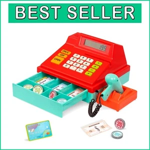 Realistic Toy Cash Register - 49Pc Set with Money, Scanner & Calculator for Kids - Picture 1 of 11
