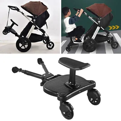 Universal Buggy Stand Board With Seat Stroller Pram Pushchair Connect Load 25kg • 32.15£