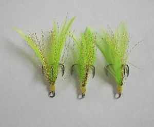 3 Dressed Feather Flash Treble Hooks  * Hook size #2 * - Picture 1 of 2