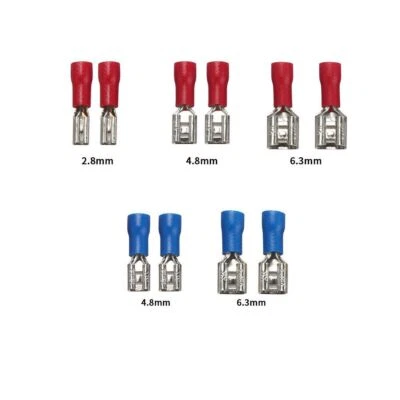 Heavy Duty Insulated Female Spade Crimp Connector Electrical Wire Terminal - Image 1 of 3