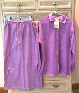 NWT NEW FRESH PRODUCE Purple Skirt & Top / Jacket Outfit Set Suit L - Picture 1 of 1