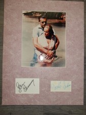 JAMES BOND  SEAN CONNERY and URSULA ANDRESS AUTOGRAPHS  MATTED  AUTHENTIC