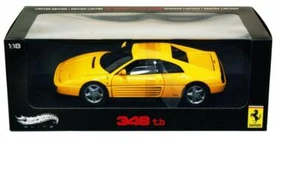 1/18 Hot Wheels Ferrari 348 TB Elite Edition Modello Auto Diecast Giallo V7437 - Foto 1 di 2