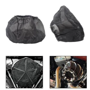 Black Air Filter Rain Sock Protective Cover For Harley Softail Dyna Sportster - Picture 1 of 21
