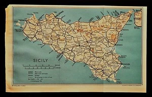 XX Sec,Da Guida Russel-Muirhead's,Orig.Topogr,SICILY-SICILIA,PALERMO,RAGUSA,ETNA - Imagen 1 de 1