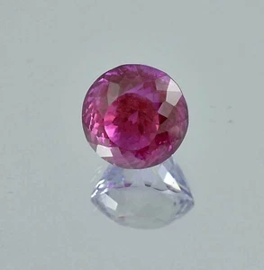 Piedra preciosa suelta de corte redondo de zafiro bicolor natural de Ceilán grado AAA 4,60 quilates - Imagen 1 de 8