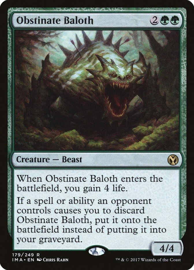 Obstinate Baloth 179 Rare Iconic Masters IMA MTG - Image 1 of 1