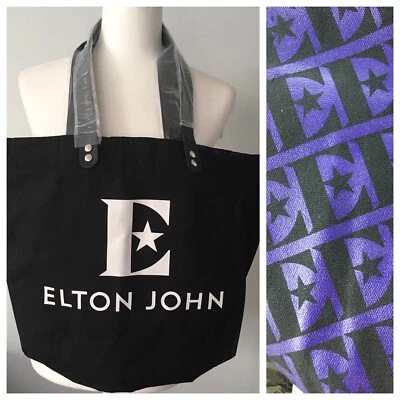 NEW! Elton John Farewell Yellow Brick Road Tour VIP Reversible Canvas Tote Bag - Image 1 of 4