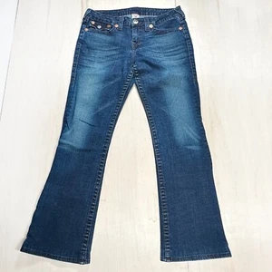 TRUE RELIGION Rainbow Becky Bootcut Jeans, Brown Stitching 31 - Picture 1 of 12