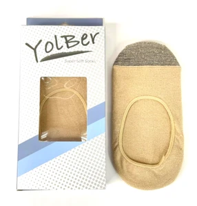 Yolber Women's No Show Liner Socks Beige - Buy (x2) Get (x1) Free - BRAND NEW - Picture 1 of 4