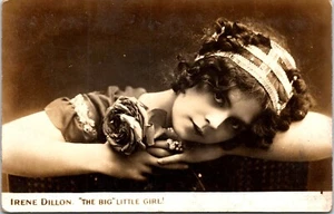 IRENE DILLON : THE BIG LITTLE GIRL : SEDUCTIVE : USA STUDIOS : RPPC - Picture 1 of 2