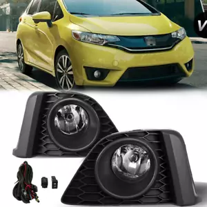 Pair Fit 2015 2016 2017 Honda Fit Jazz Fog Lights Lamps w/ Bulbs+Switch+Wiring - Picture 1 of 7