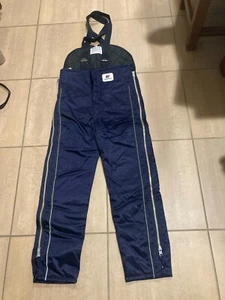 Insulated Relaxed Fit Bib Overall Dark Blue Small 50% Rayon/50% Polyester - Picture 1 of 10