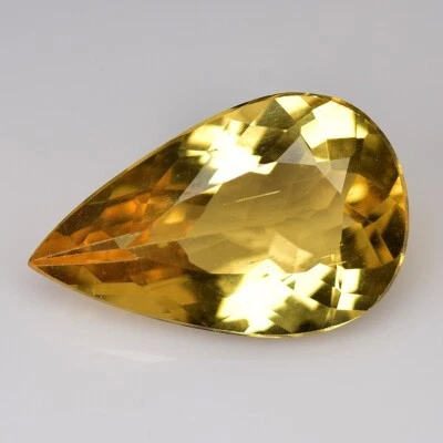 Golden Yellow Beryl 2.81 Cts Pear Cut Natural Loose Gemstone From Brazil - Image 1 of 3