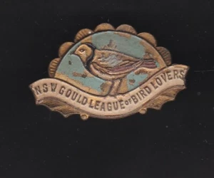 NSW Gould League Badge the white fronted chat 1948 - Picture 1 of 2