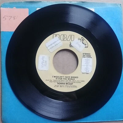 RONNIE MILSAP I Wouldn't Have Missed It For The World PROMO 45 7" COUNTRY Vinyl - Image 1 of 2