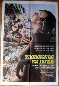 WILD AND BEAUTIFUL ON IBIZA Tanja Spiess 1SH MOVIE POSTER Rare Ed. SEXPLOITATION - Picture 1 of 4