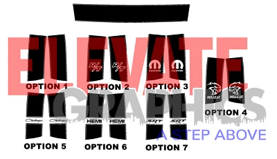 For Dodge Challenger Sticker Side Wing Band Graphics Vinyl Decals 2008-2023 - Image 1 of 4