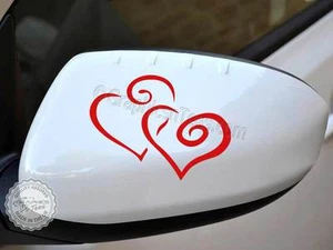 Adesivo cuore auto specchio ala vinile decalcomania grafica, adesivo paraurti ragazza - Foto 1 di 7