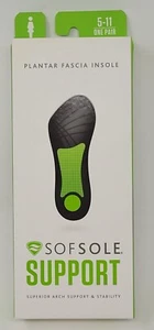 SOF SOLE SUPPORT ** PLANTAR FASCIA INSOLE ** WOMEN SIZE: 5-11 " 1 PAIR " - Picture 1 of 5