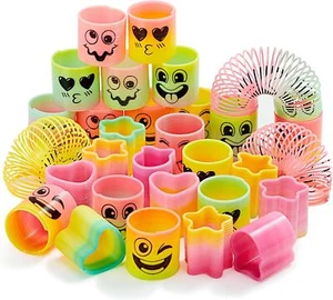 JOYIN 60 Pcs Spring Rainbow Party Favor, Mini Plastic Coil Toy,...  - Picture 1 of 9
